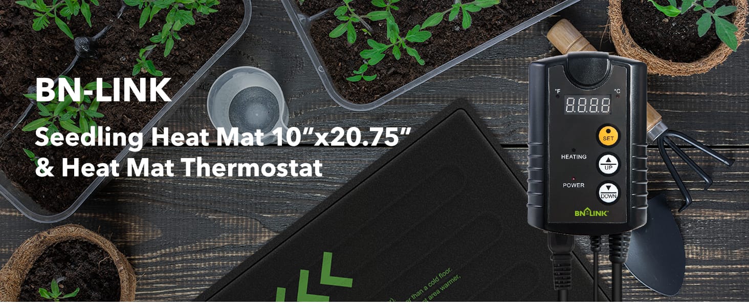 seedling heat mat with thermostat controller