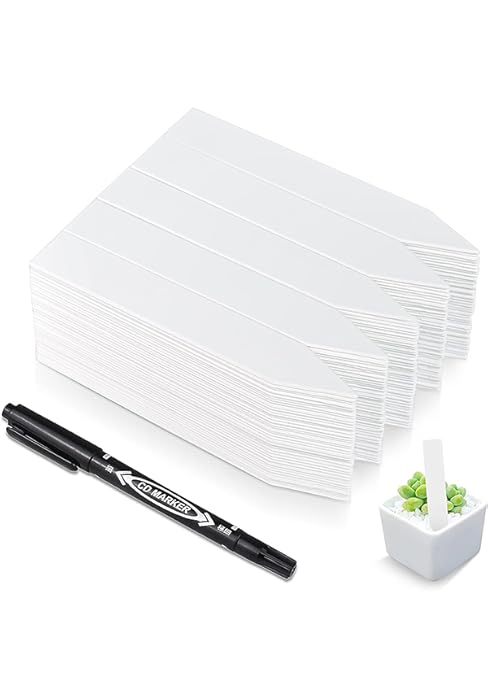 200 Pcs 4" Plastic Plant Labels