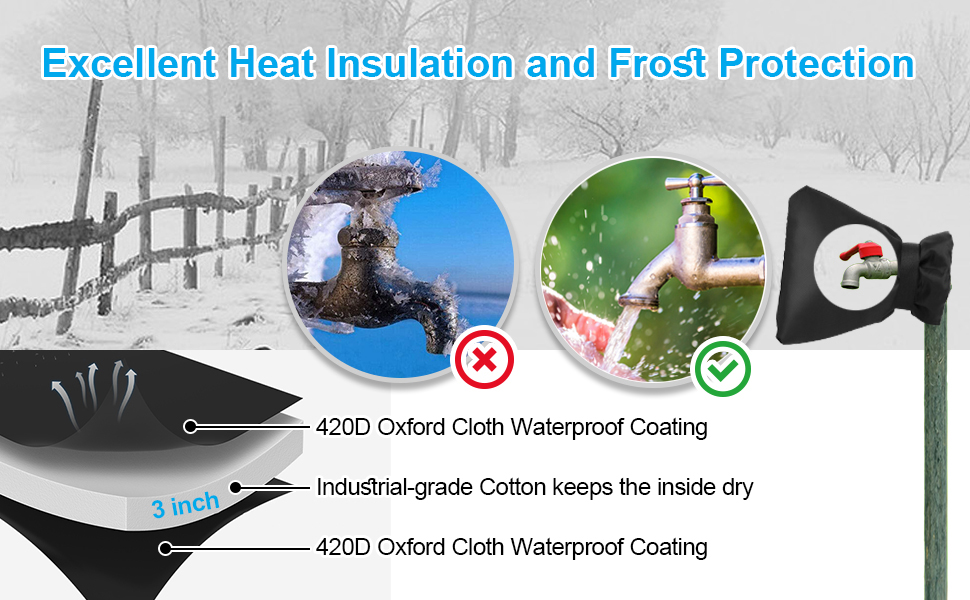 Insulated Hose Bib Protector Cover