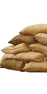 sandbags burlap