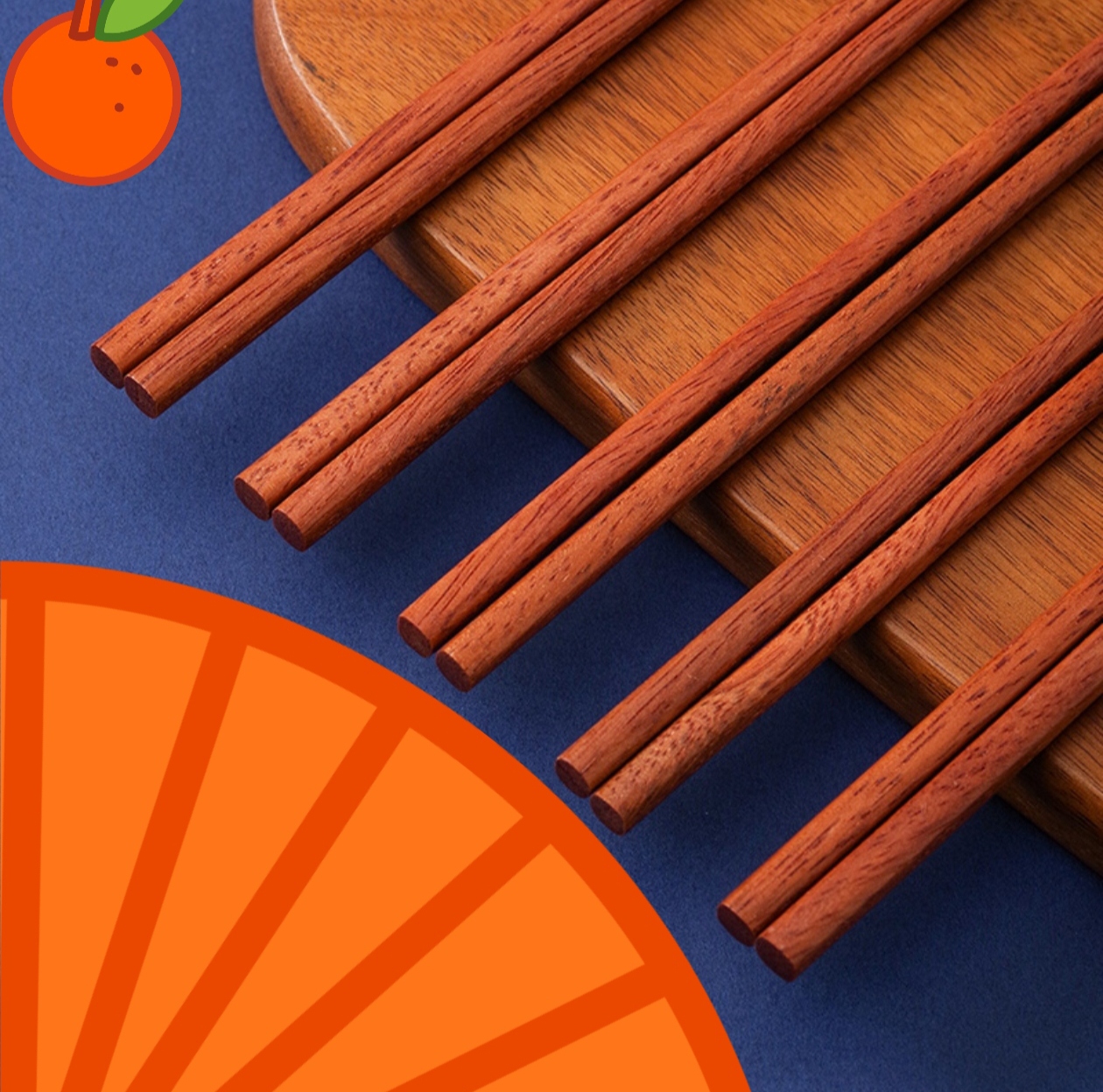 Mahogany solid round wood high-grade chopsticks - Image 4