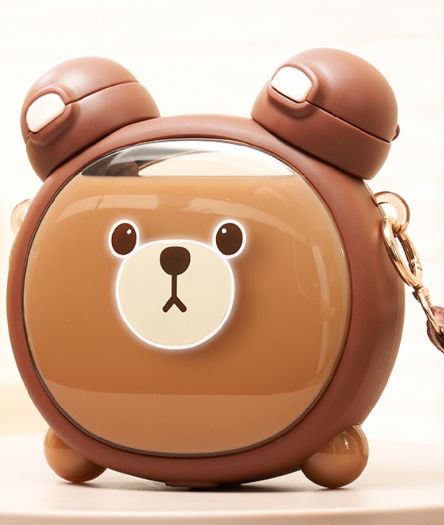 Carat bear double drink straw water glass - Image 3