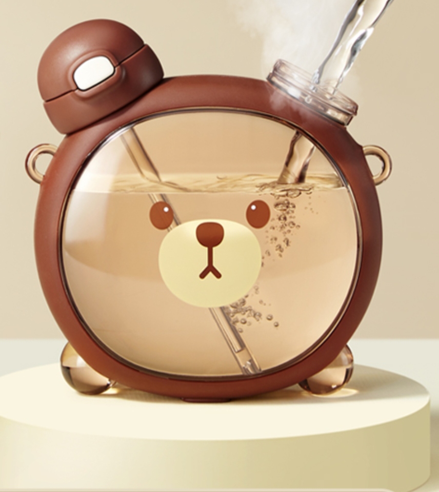 Carat bear double drink straw water glass - Image 8